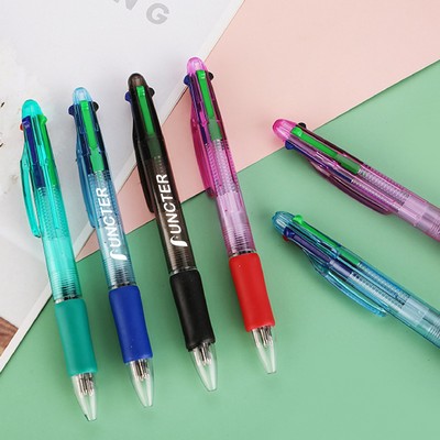 Click Action 4-Colors Original Retractable Ballpoint Pen