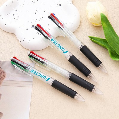 Clear Pen Barrel 4-Color Original Retractable Ballpoint Pen
